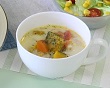 ゴロゴロお肉と夏野菜のスープ